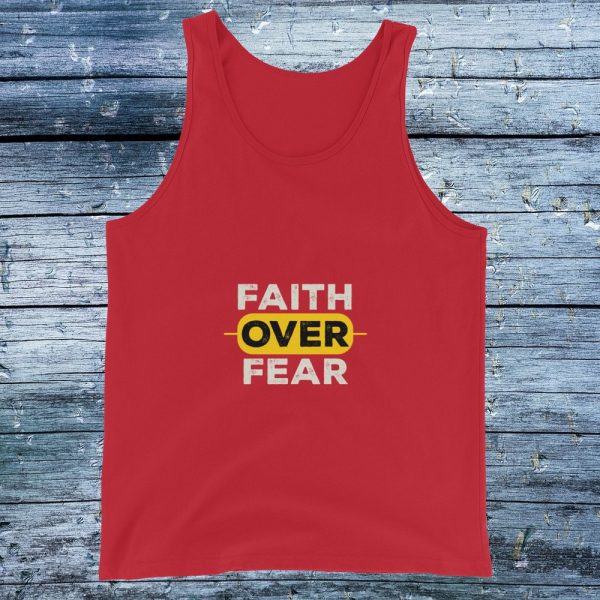Faith Over Fear Men's Tank Red