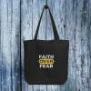 Faith over fear tote bag