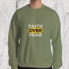 Faith Over Fear Men Crewneck Sweatshirt