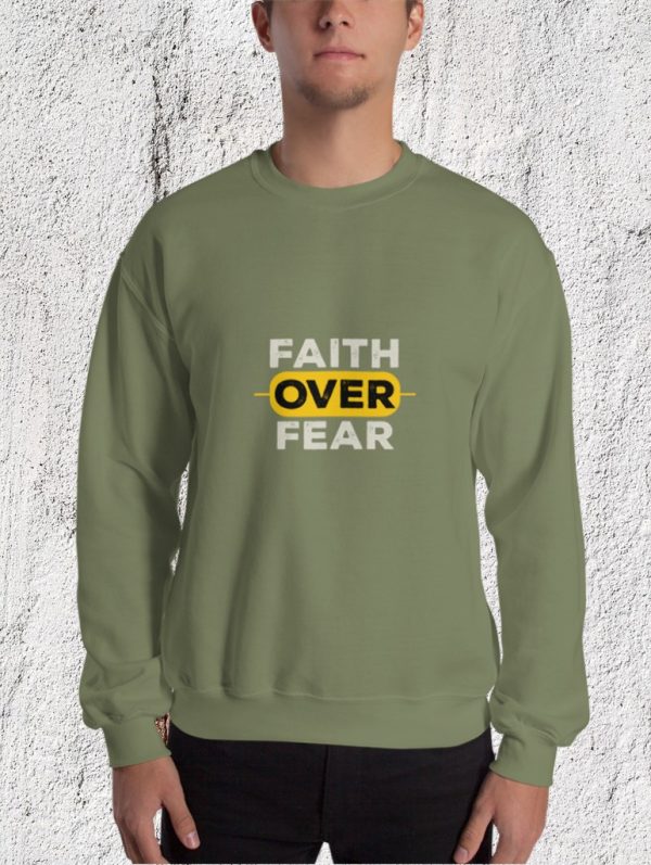Faith Over Fear Men Crewneck Sweatshirt